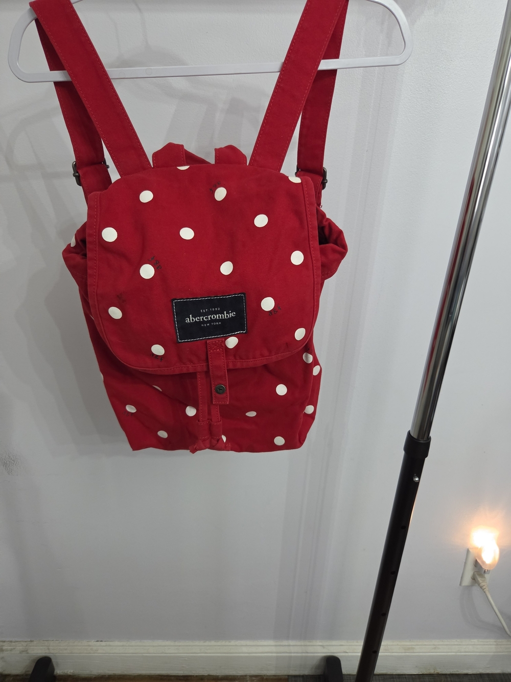 Abercrombie Kids Red Polka Dot Mini Backpack